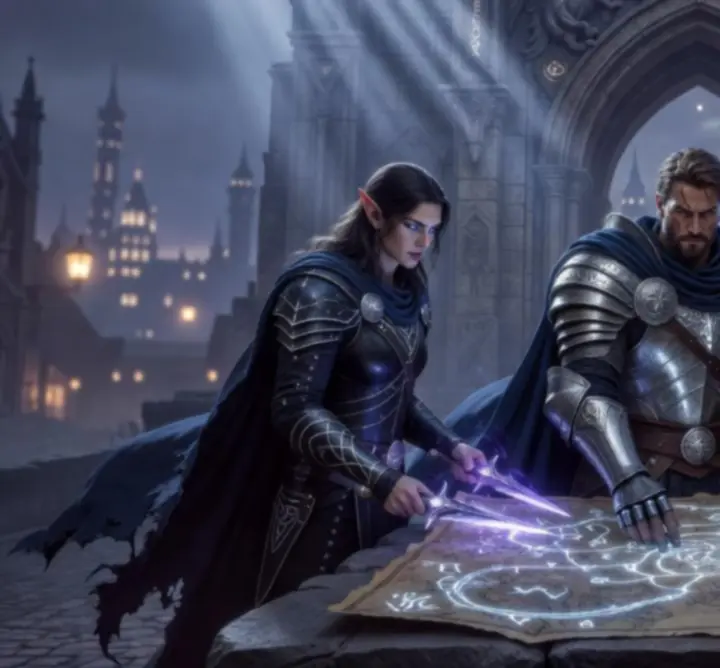 Magyar online fantasy játékos csapat küldetés közben egy misztikus erdőben