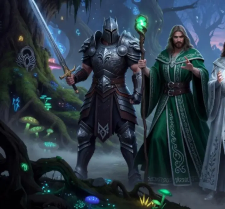 Magyar fantasy MMORPG hősök gyűjteménye harcosokkal, mágusokkal és íjászokkal.
